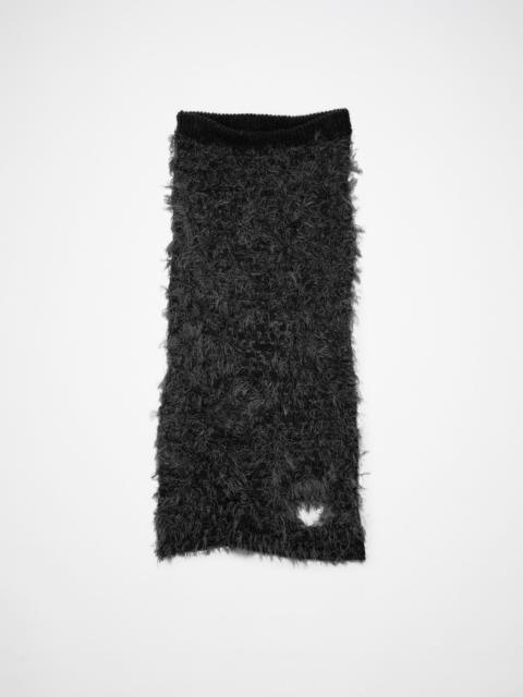 Wool blend cut-out skirt - Black