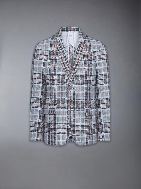PLAID CHECK SUMMER TWEED WIDE SHOULDER SPORTCOAT