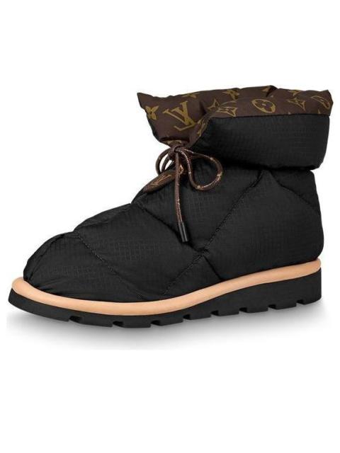 (WMNS) LOUIS VUITTON Pillow Comfort Ankle Boots 'Black with Brown' 1A8T3B