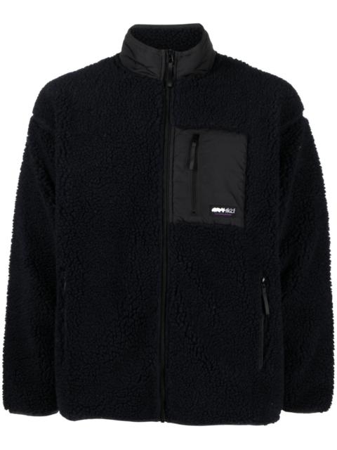 logo-patch fleece jacket