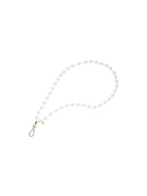 pearl-design bag charm