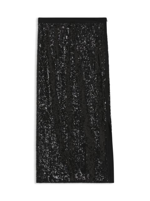 SEQUIN-EMBELLISHED SKIRT WITH LUSTROUS INSERTS