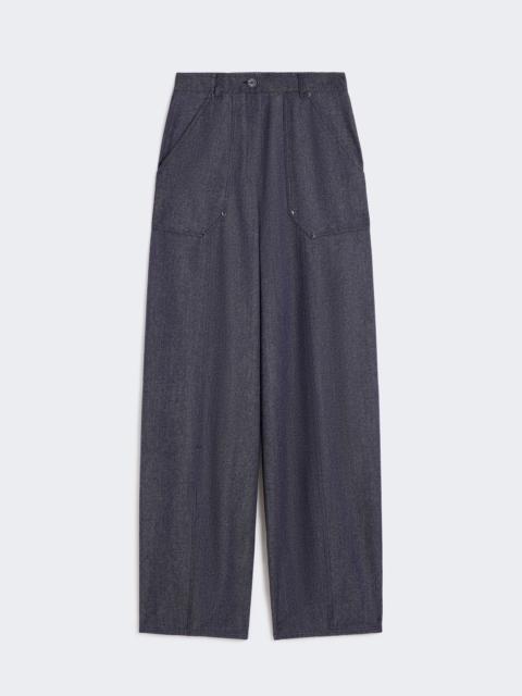 ABETAIA Denim-effect wool trousers