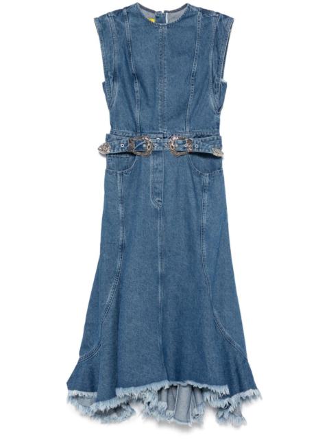 denim midi dress