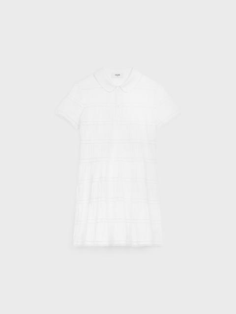 mini dress with embroidered trims in cotton batiste