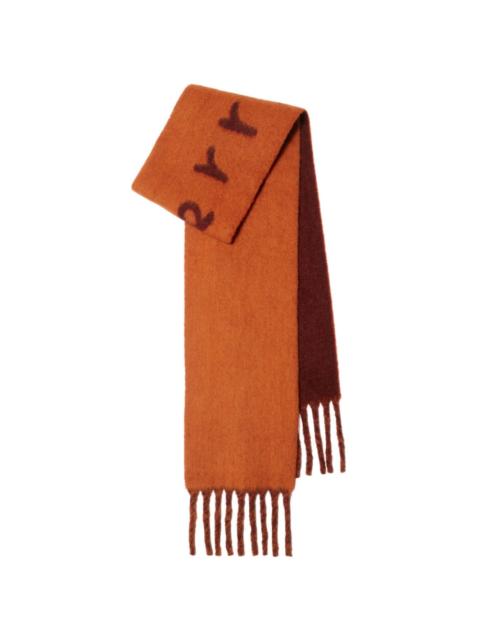 reversible fringed scarf