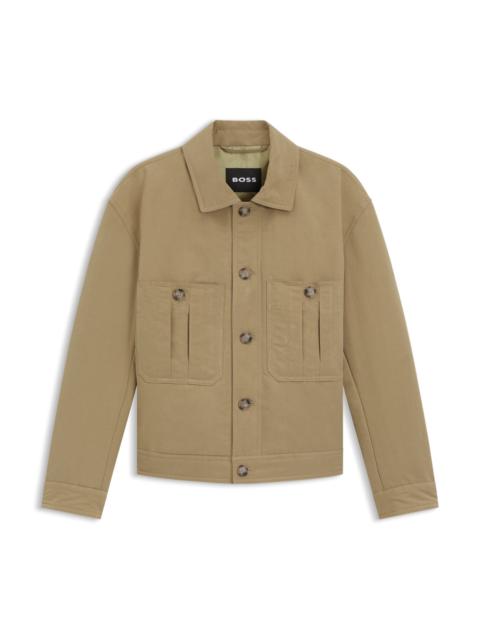 WATER-REPELLENT JACKET IN PEACHED FABRIC