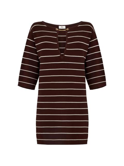 striped mini dress