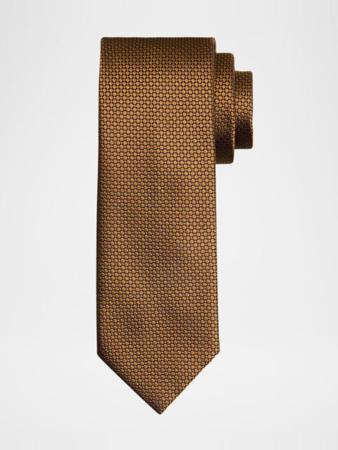 Men's Tonal Oval Jacquard Silk Tie