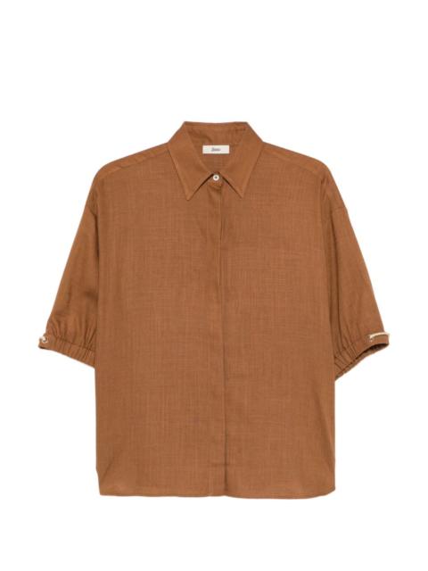 elasticated-sleeves shirt