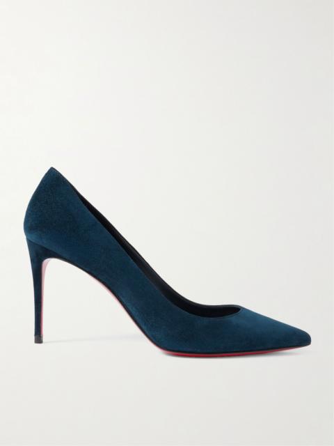 Kate 85 suede point-toe pumps Navy