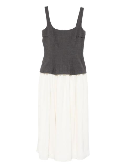 square-neck midi dress