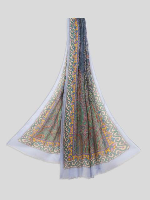 SLUB SCARF WITH PAISLEY MOTIF