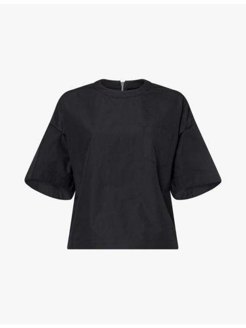 Boxy Poplin Woven T-Shirt