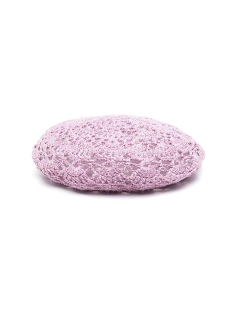 crochet-knit beret