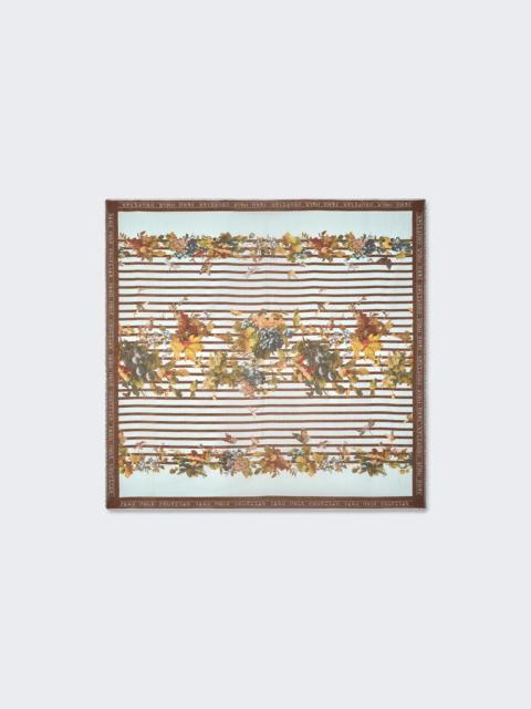 Silk Scarf Marinière Grape Print