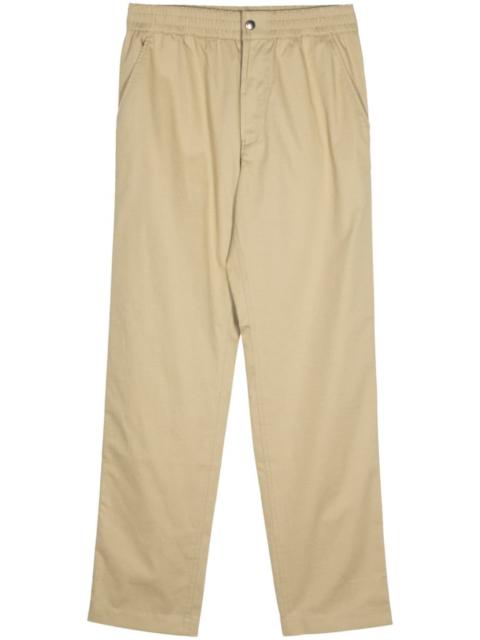 logo-embroidered tapered-leg trousers