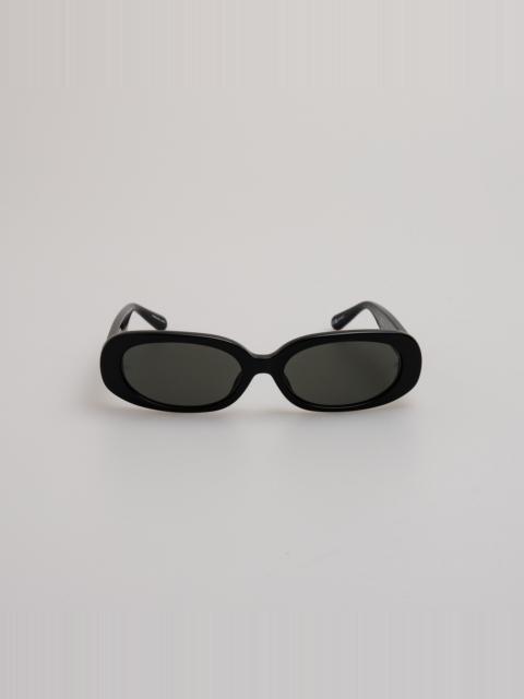 CARA OVAL SUNGLASSES IN BLACK