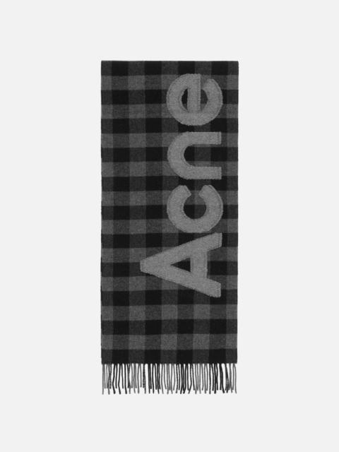 Check logo scarf - Black/grey