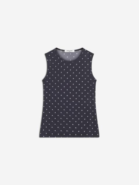 POLKA DOT FOX MESH TANK TOP