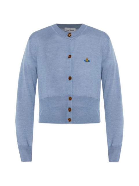 buttoned logo cardigan