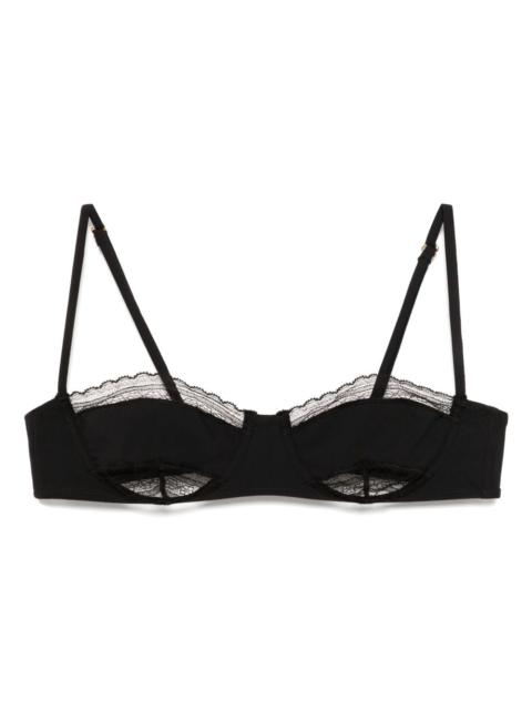 lace inset balconette bikini top