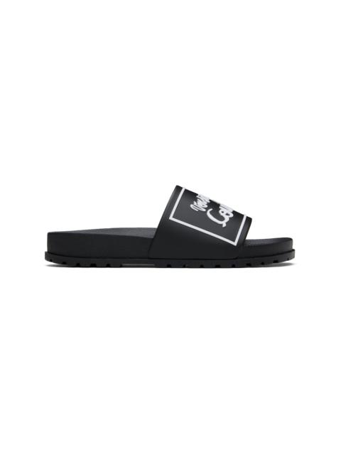 Black Logo Shelly Pool Slides