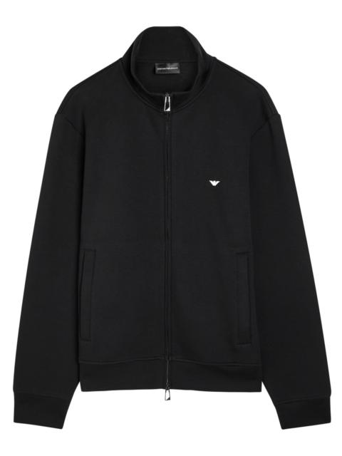 Emporio Armani Logo-embroidered Jersey Jacket
