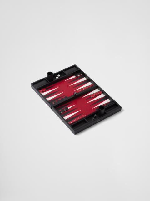 Saffiano Leather Backgammon Set