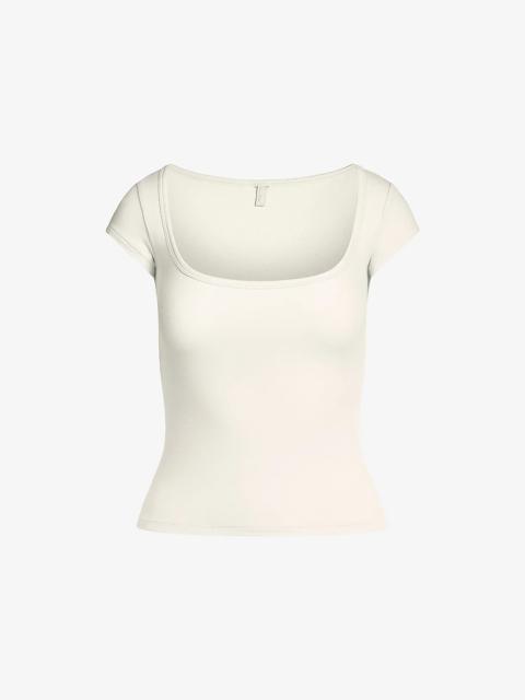 Scoop-Neck Slim-Fit Stretch-Cotton Top