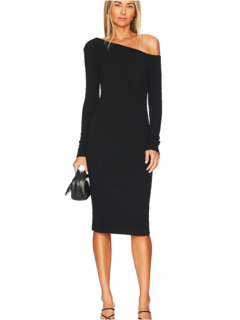 Sweater Knit Slouch Shoulder Dress