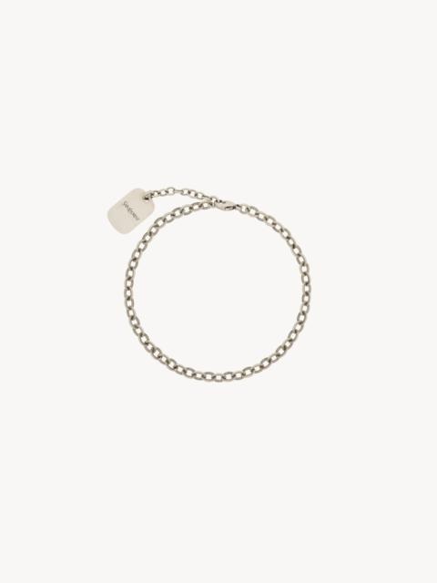 RIBBED CHAIN BRACELET IN METAL