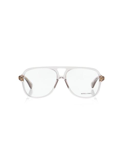 Aviator-Frame Acetate Glasses grey