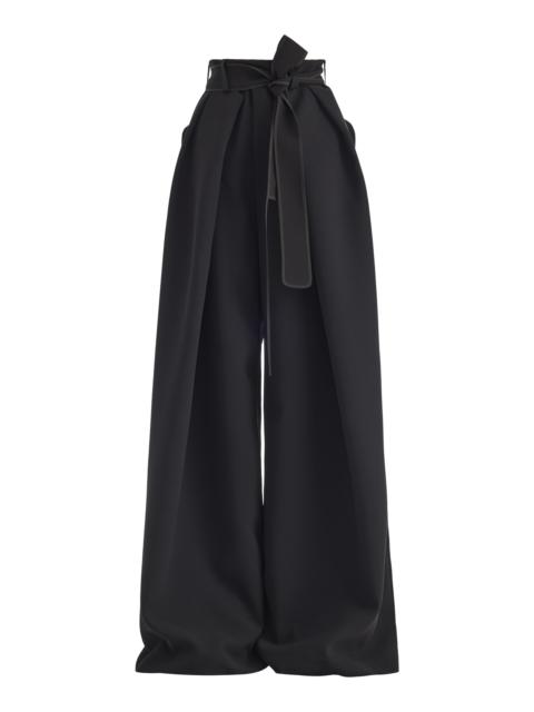 Shogun Pleated Wide-Leg Pants black