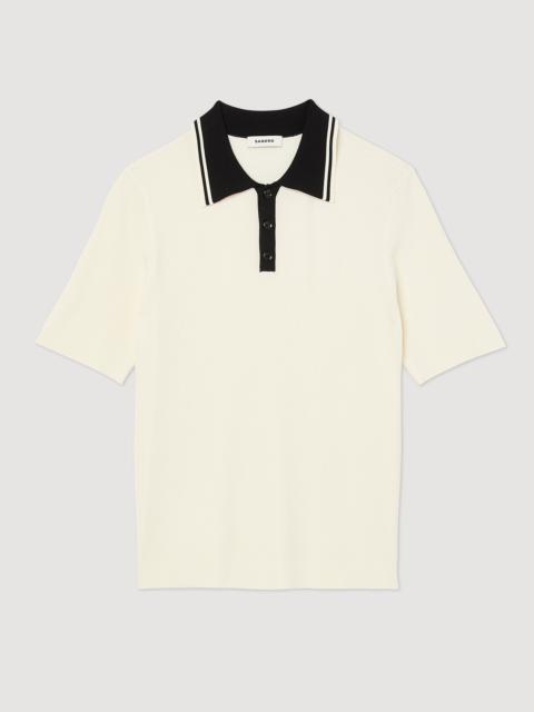 Contrasting collar polo shirt