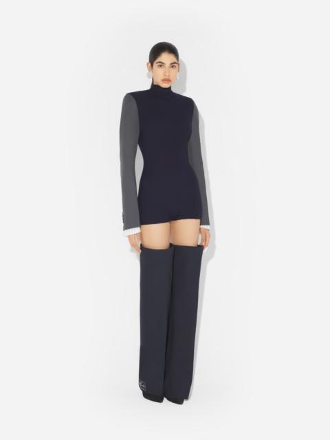THE BI-MATERIAL SUIT BODYSUIT