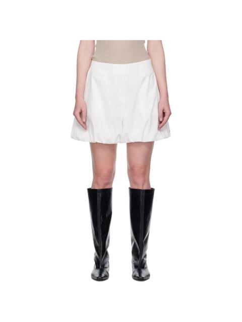 White Cotton Volume Shorts