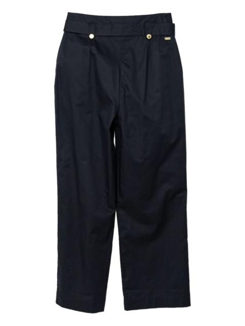 Elsie belted-pleated trousers