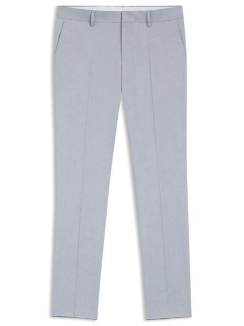 SLIM-FIT TROUSERS IN PATTERNED STRETCH CHIFFON