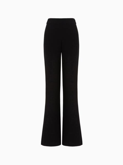 Wide-leg silk trousers