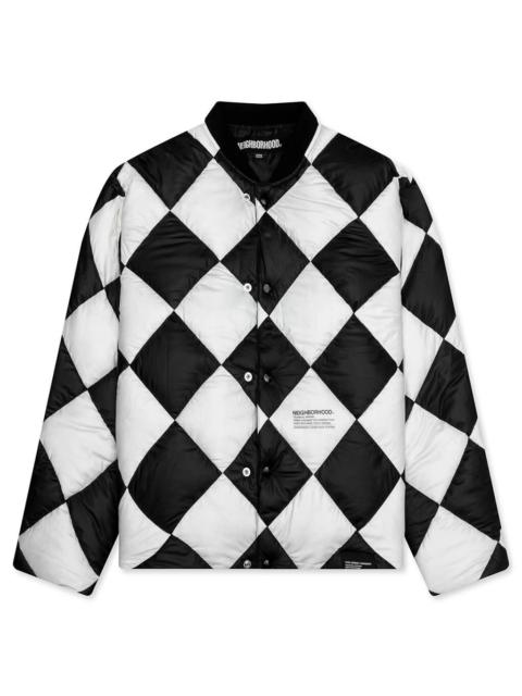 CHECKER DOWN JACKET - WHITE