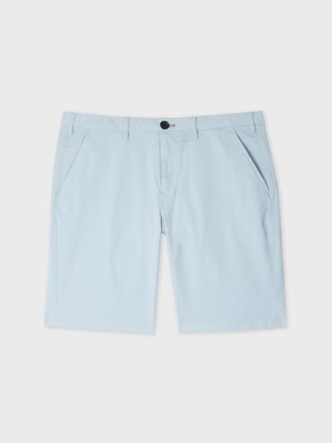 Light Blue Organic Cotton-Twill Shorts