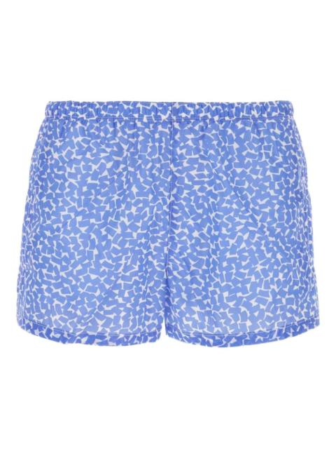 geometric-print swimming shorts