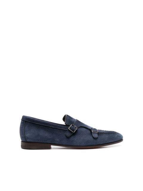 suede-leather monk shoes