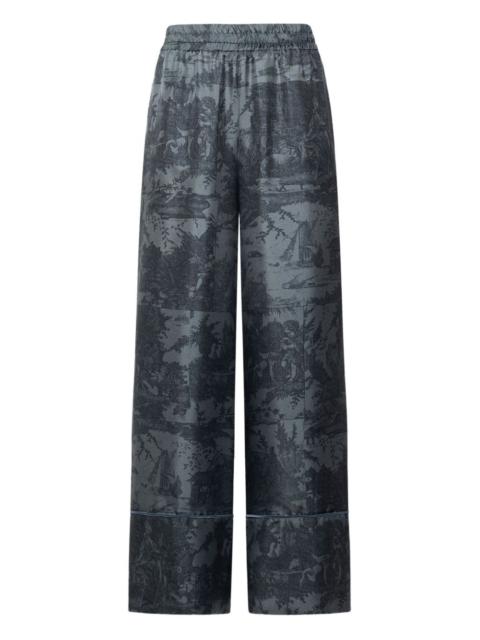 scenic-print trousers