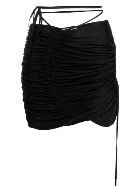 cut-out detail asymmetric skirt