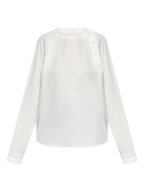 button-detail raglan-sleeves blouse