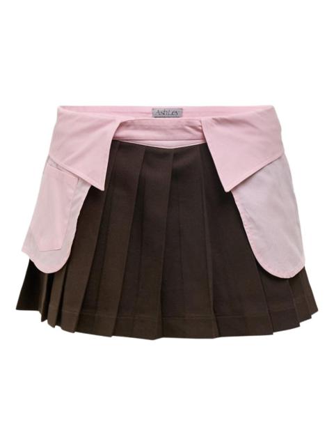 pleated mini skirt