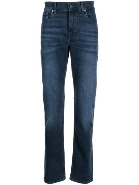 straight-leg cotton jeans