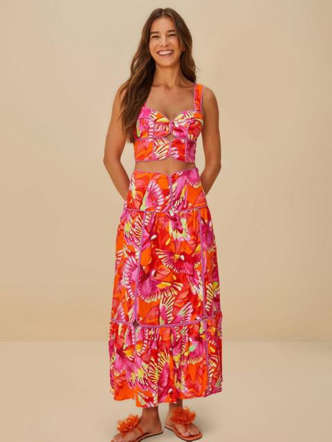 Orange Flying Birds Lenzing™ Ecovero™ Euroflax™ Skirt